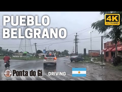 PUEBLO BELGRANO con lluvia - GUALEGUAYCHÚ - Paz y Naturaleza en ENTRE RÍOS #driving 2025 ARGENTINA