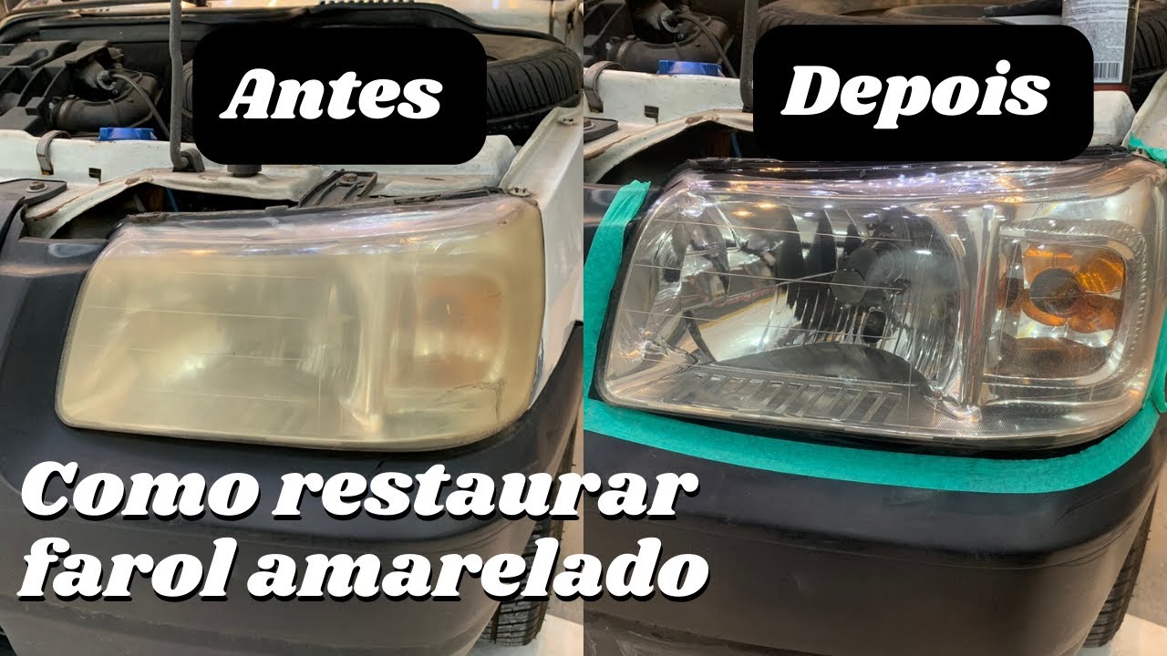Como Restaurar Farol Amarelado - Passo a Passo