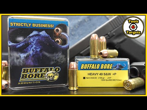 Short \u0026 Weak? I Think NOT!...Buffalo Bore .40 S\u0026W +P Self-Defense AMMO Ballistic Gel Test \u0026 Review!