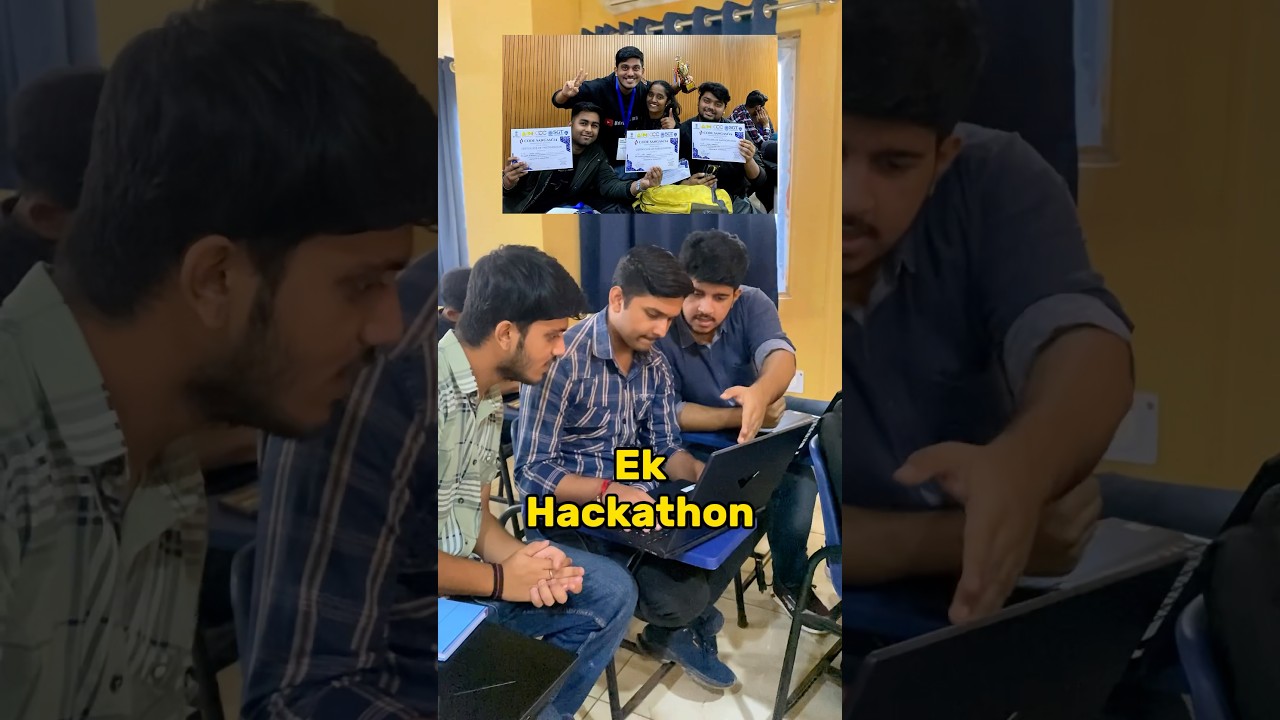 Hackathon Winning Project Idea 😱 #hackathon #code #project #btech #minivlog #dailyvlog #hackathons