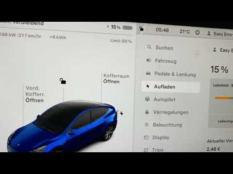 Tesla Model Y laden von 8 % auf 80 %, wie viel kostet es und wie lange dauert es real?