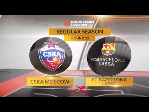 EuroLeague Highlights RS Round 12: CSKA Moscow 92-76 FC Barcelona Lassa