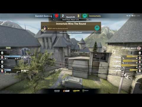 Gambit vs Immortals map 1 cobblestone Grand Final PGL Major Major 2017