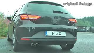 Video: Fox Edelstahl Racing-Komplettanlage ab Kat Seat Leon 5F 1.4l