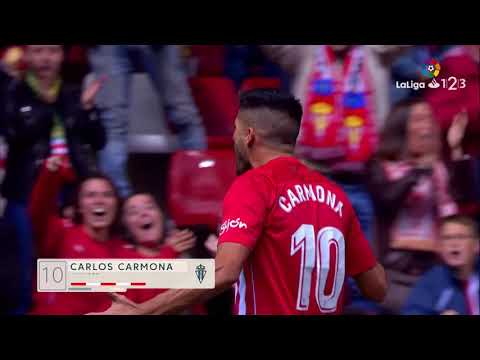 Resumen de Sporting de Gijón vs SD Huesca (1-1)