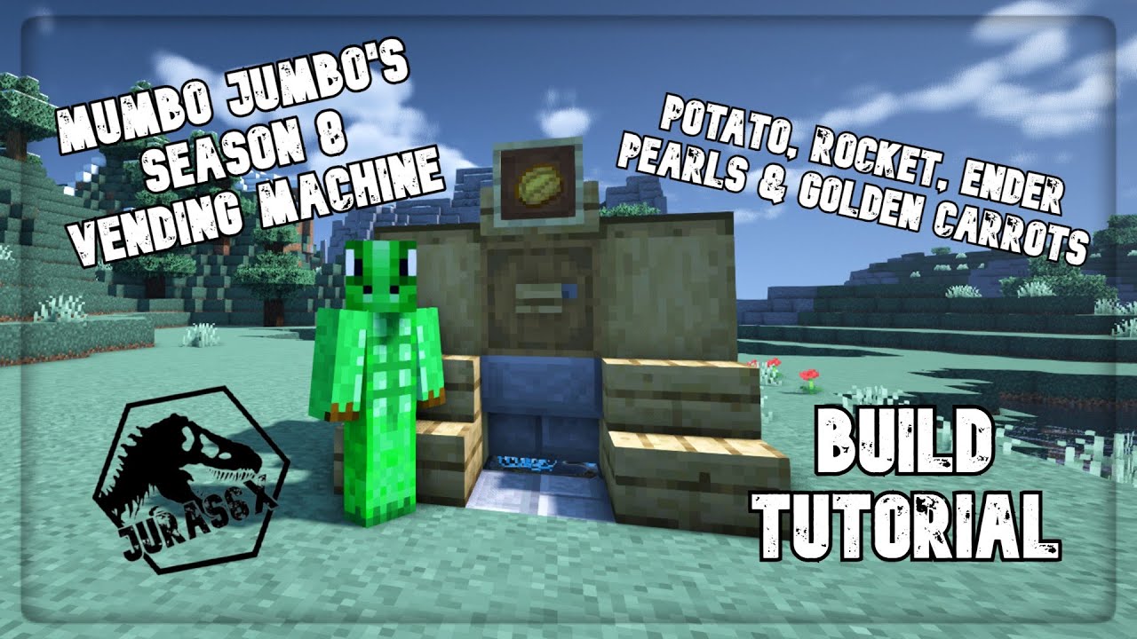 How to Build Mumbo Jumbo's Potato/Rocket Vending Machine - Hermitcraft Season 8 - EASY & SIMPLE