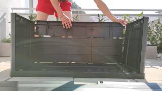 Lidl Livarno Home Universalbox Plastik Garten Box Gartenbox Kissenbox Auflagenbox Angebot DIY Aufbau