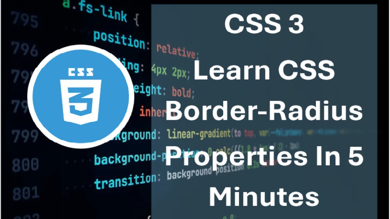 css3 Learn CSS Border Radius in 5 Minutes | Easy CSS Tutorial for Beginners