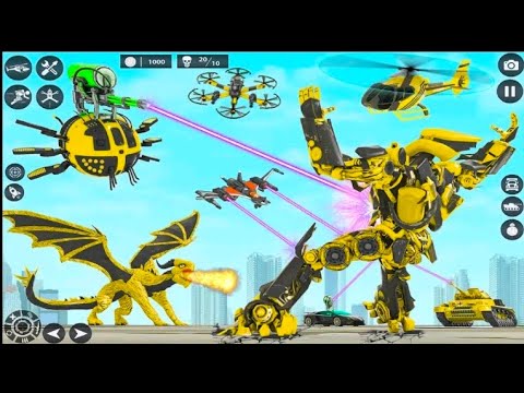 Dragon Robot Police Car Games - Android Gameplay