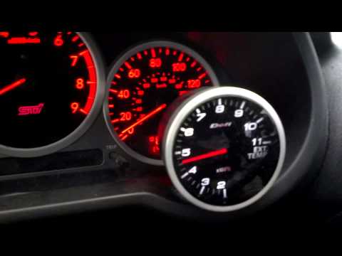 2002 Subaru WRX Dash with Defi EGT gauge and Boost gauge STI Instrument panel