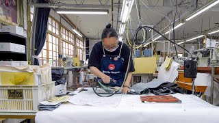 The process of making custom-made jeans. One-of-a-kind jeans tailored by artisans.