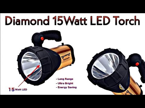 Diamond led rechargeable torch light