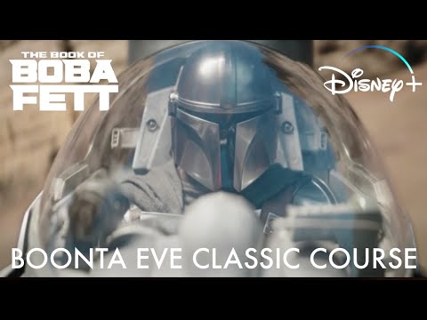 Din Djarin Flying An N-1 Starfighter through The Boonta Eve Classic Course from The Phantom Menace