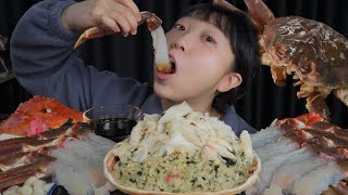 이쁘게 꽃 핀 대게회와 대게살 듬뿍 비빔밥 까지 😍 Mukbang eating show