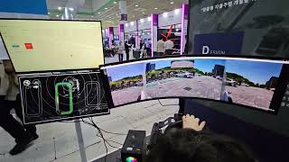 퓨처드라이브, 배송로봇 원격제어 시연(2025 자율주행모빌리티산업전)