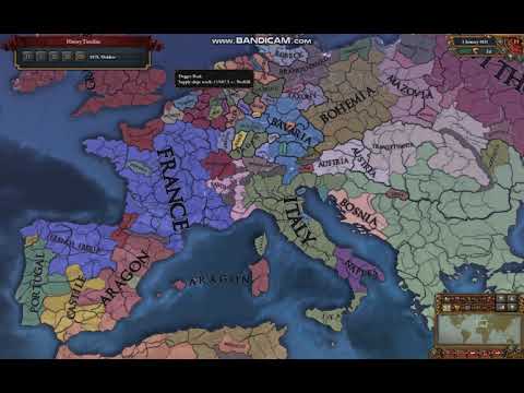 EU4 Milan form Roman Empire timelapse (Mare Nostrum)