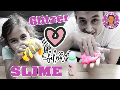 GLITZER BILOU SLIME - DIY wie mache ich Fluffy Schleim | Mileys Welt