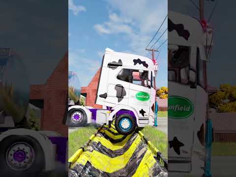 BeamNG.drive Truck Vs Reverse Speed Bump Spintires Mudrunner Eps 186