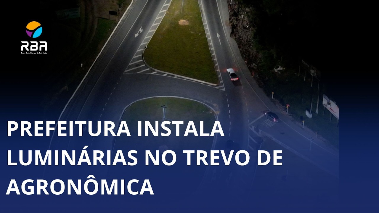 Trevo de Agronômica ganha nova iluminação e reforça segurança na BR-470