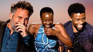 'AVENGERS' Cast (Black Panther) Hysterically Laughing At Mark Ruffalo's Outfit ... (INFINITY WAR)