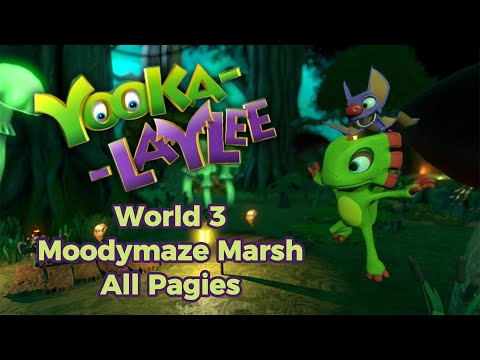 Yooka-Laylee – All Pagies in Moodymaze Marsh (World 3, 100% Guide)