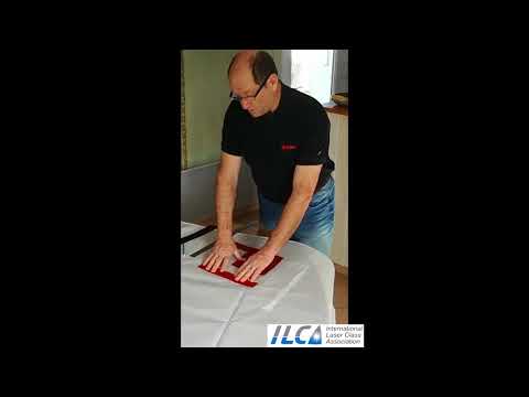 Laser Radial sail - How to place sail numbers and national letters