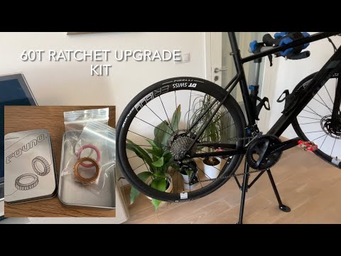 DT SWISS 350 hub upgrade from 18T to 60T ratchet on DT swiss ER 1600 spline DB 32 wheelset