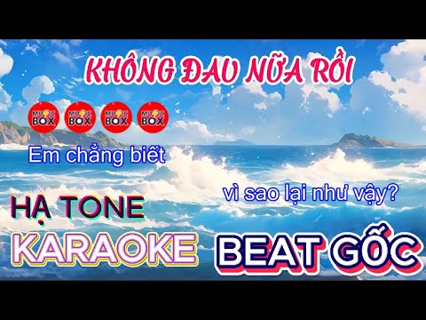 KHÔNG ĐAU NỮA RỒI - KARAOKE - HẠ TONE - BEAT CHUẨN