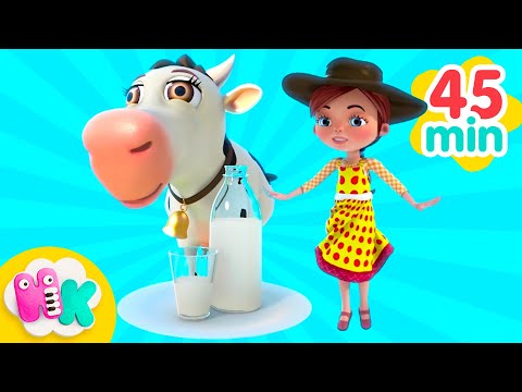 Madame La Vache 🐮🥛 Dessins animés avec des Animaux | HeyKids Comptines pour bébé | Animaj Kids