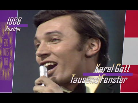 eurovision 1968 Austria 🇦🇹  Karel Gott - Tausend Fenster ᴴᴰ