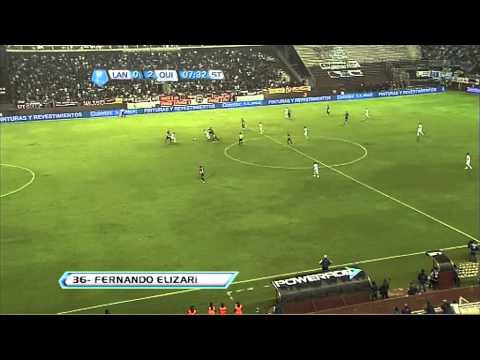 Gol de Elizari. Lanús 0 - Quilmes 2. Fecha 7. Torneo Final 2013. Fútbol Para Todos