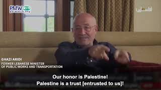 Ghazi Aridi saying refugees don't want to stay in Lebanon