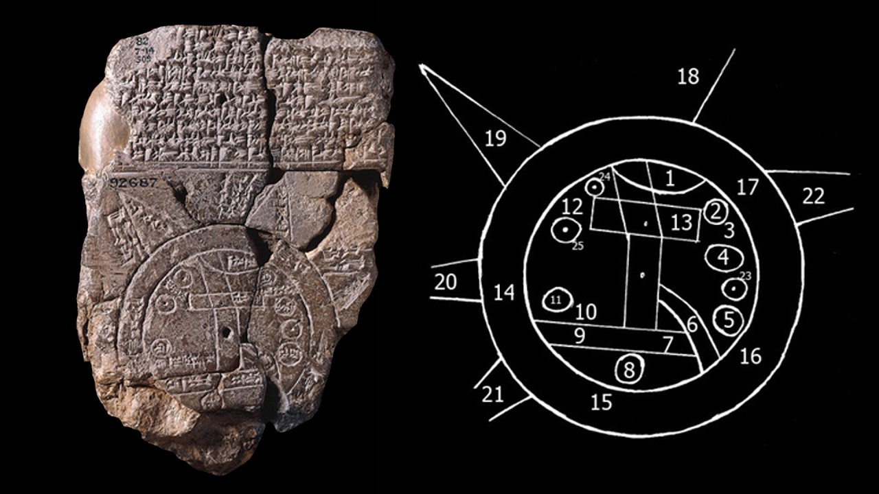 O Mapa Babilônico que localiza o Dilúvio
