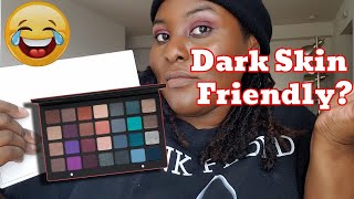 Natasha Denona | Purple Blue Palette Swatches | Dark Skin Friendly?