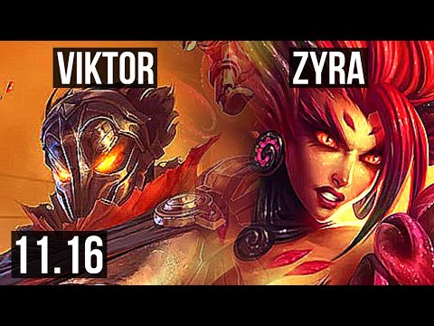 VIKTOR vs ZYRA (MID) | 6/0/3, 500+ games, Dominating | EUW Master | v11.16