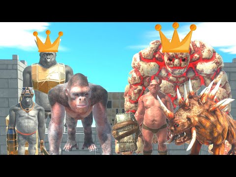 KING GHOR HAMMER + PRIMATES VS KING GOLEM + INFERNALS  -  ANIMAL REVOLT BATTLE SIMULATOR