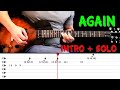 AGAIN - Guitar intro + solo lesson with tabs (fast & slow) - Lenny Kravitz