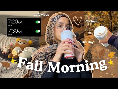 A Fall Coded Uni Morning Routine🍂🍄☕ || The Uni Diaries (19)