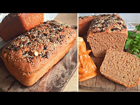 Domowy Pyszny Chleb Pełnoziarnisty z Chrupiącą Skórką/ bardzo łatwy i szybki przepis na pieczywo