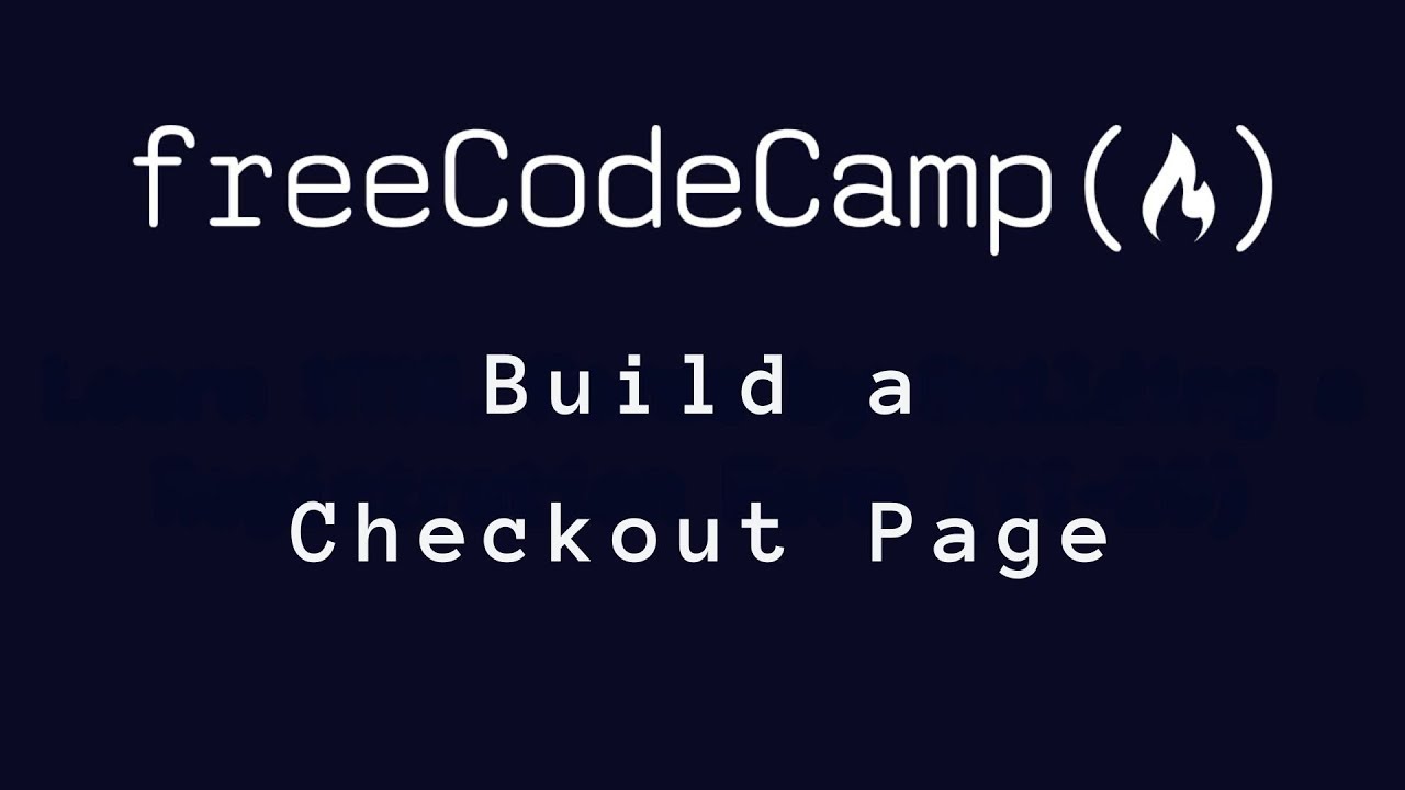 Build a Checkout Page with HTML & CSS | FreeCodeCamp Tutorial