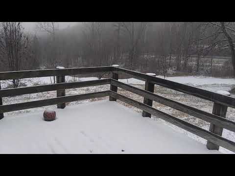 IN GOD "Weather" The Second Snow of 2020 on 12-13-2020 4:12 pm in Dennard Arkansas COMING DOWN FAST