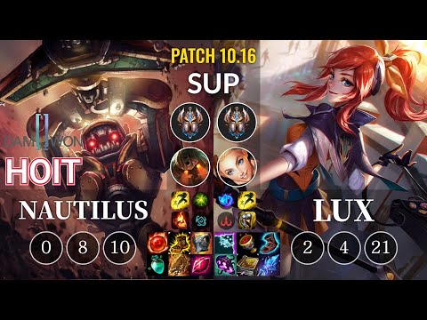 DWG Hoit Nautilus vs Lux Sup - KR Patch 10.16