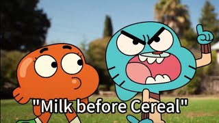 Milk before Cereal