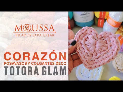 POSAVASOS CORAZÓN 🧡 A Crochet con Totora Glam exclusiva de Moussa Lanas 🧡