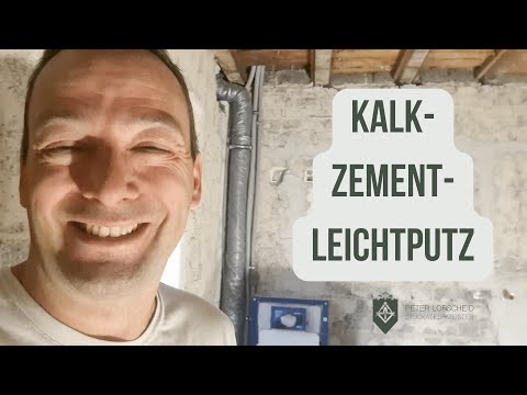 Explainable Pitter - Applying lime-cement lightweight plaster in the bathroom