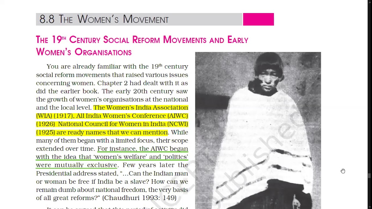 Social Movements Part 11 | Women Movements | Issues of Women | Ch 8 Sociology Class 12 NCERT