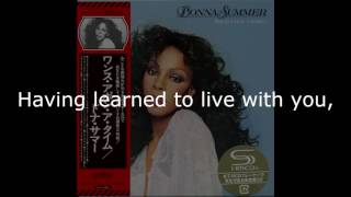 Donna Summer - Now I Need You LYRICS - SHM &quot;Once Upon A Time&quot; 1977