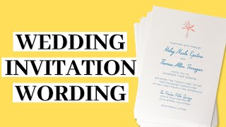 Wedding Invitation Wording