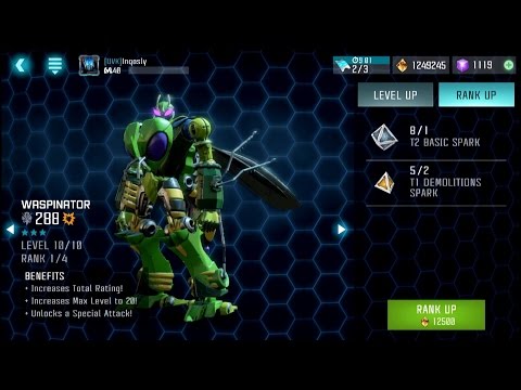 Waspinator Rank Up and Gameplay - Transformers: Forged to Fight