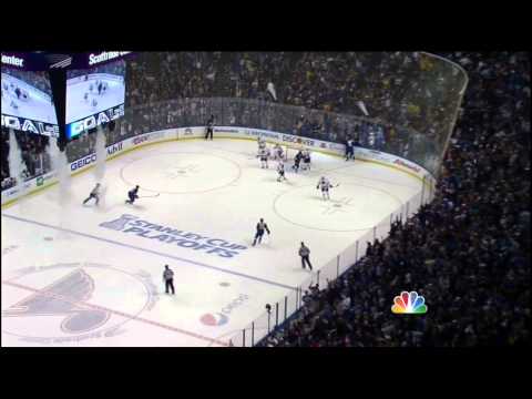 Chris Porter rebound wrist shot goal 1-0 Chicago Blackhawks vs St. Louis Blues 4/19/14 NHL Hockey.